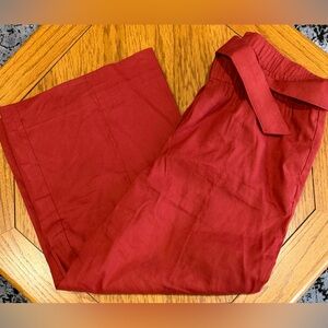 J. Jill Linen Stretch Wide Leg Cropped Pants